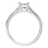 RI-7623 White Gold Ring SET - Top View