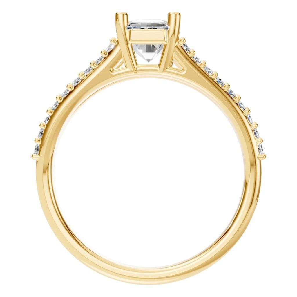 RI-7623 Yellow Gold Ring SET - Top View