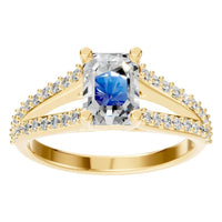 RI-7623 Yellow Gold Ring SET - Front View