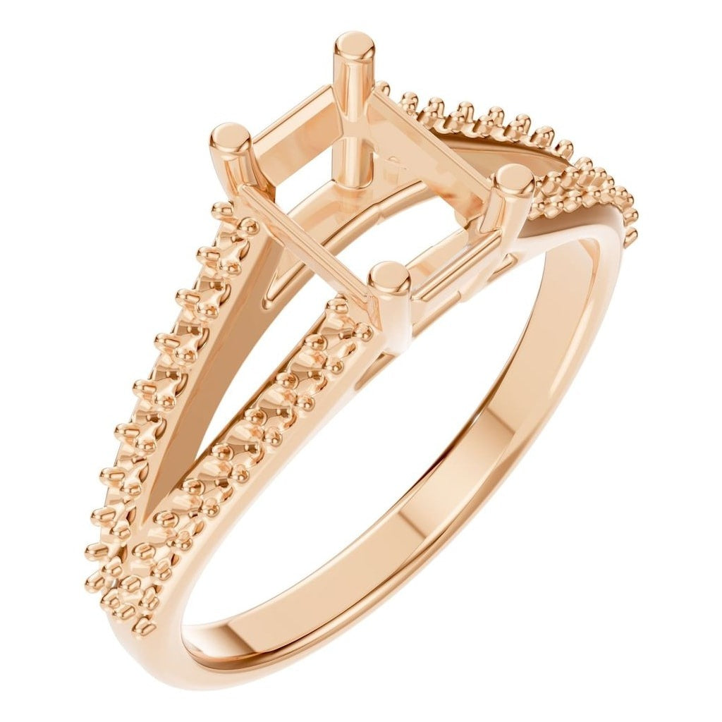 RI-7623 Rose Gold Ring UNSET - Main View