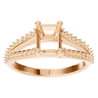 RI-7623 Rose Gold Ring UNSET - Front View