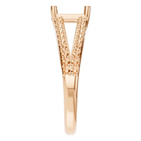 RI-7623 Rose Gold Ring UNSET - Side View