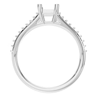 RI-7623 White Gold Ring UNSET - Top View