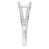 RI-7623 White Gold Ring UNSET - Side View