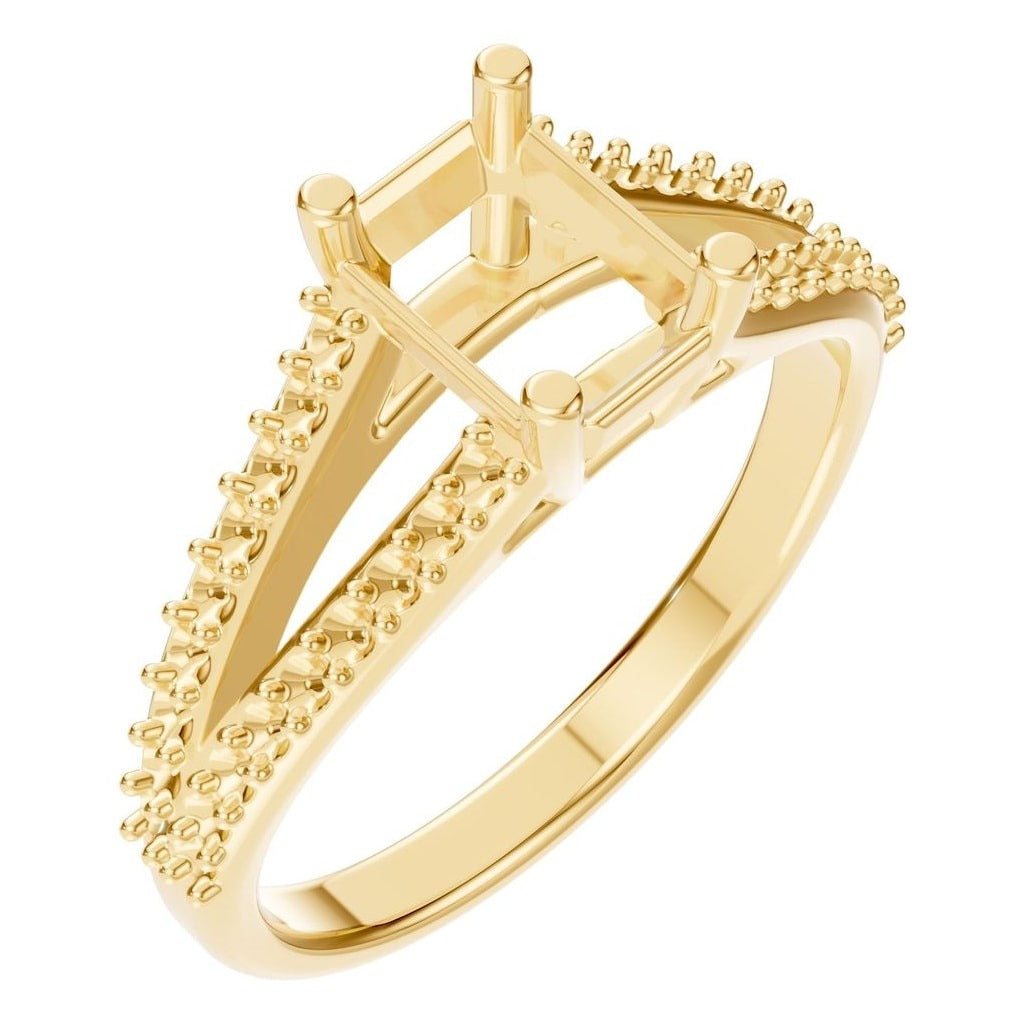 RI-7623 Yellow Gold Ring UNSET - Main View