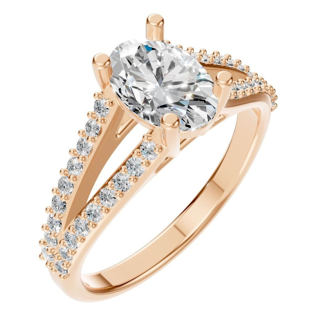 RI-7623 Rose Gold Ring SET - Main View