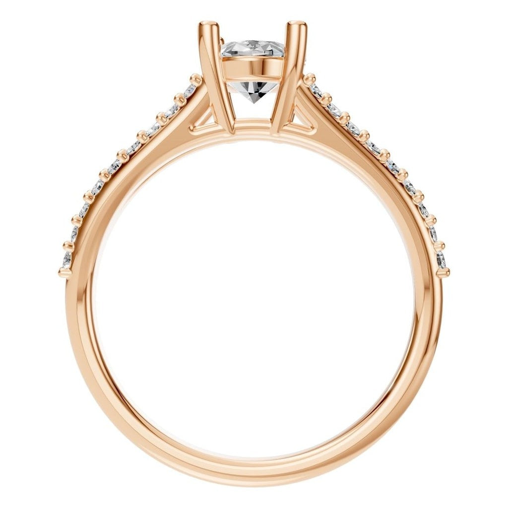 RI-7623 Rose Gold Ring SET - Top View