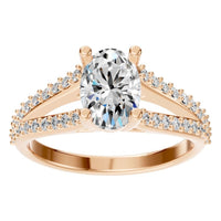RI-7623 Rose Gold Ring SET - Front View