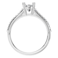 RI-7623 White Gold Ring SET - Top View
