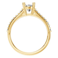 RI-7623 Yellow Gold Ring SET - Top View