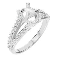 RI-7623 White Gold Ring UNSET - Main View