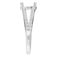 RI-7623 White Gold Ring UNSET - Side View