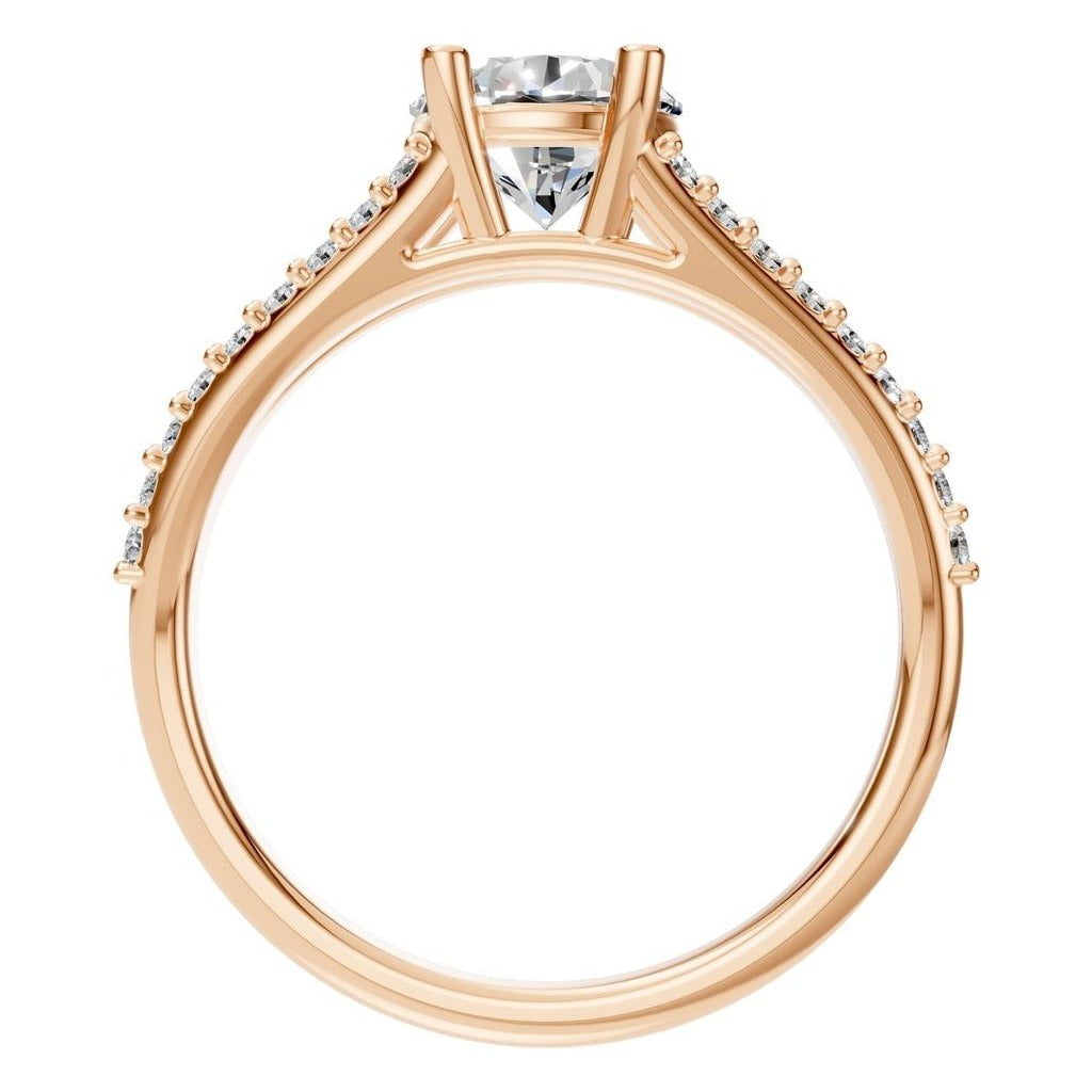 RI-7623 Rose Gold Ring SET - Top View