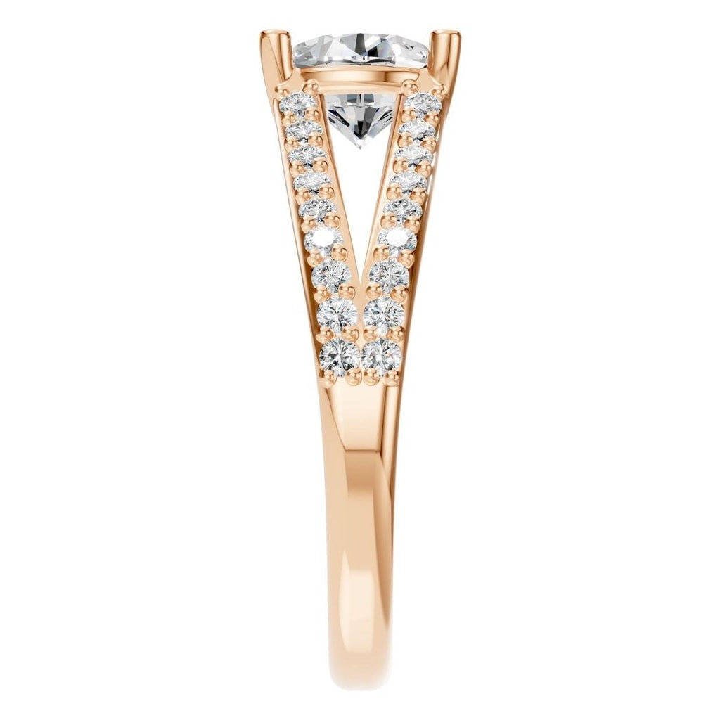 RI-7623 Rose Gold Ring SET - Side View