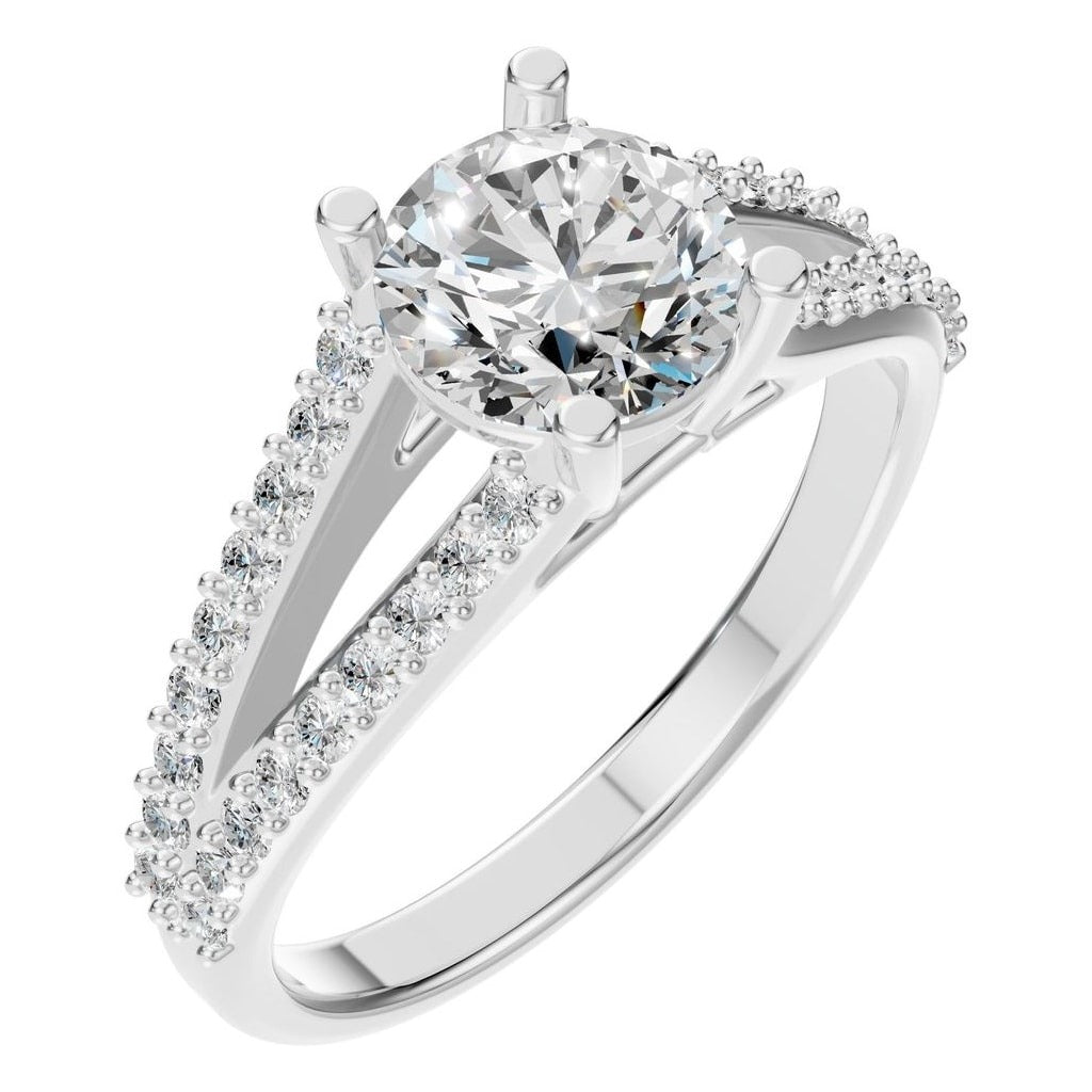 RI-7623 White Gold Ring SET - Main View