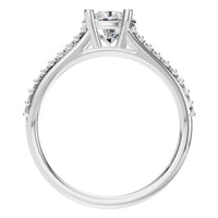 RI-7623 White Gold Ring SET - Top View