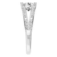 RI-7623 White Gold Ring SET - Side View