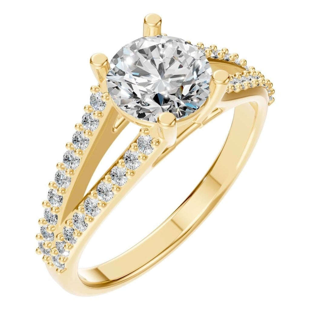 RI-7623 Yellow Gold Ring SET - Main View