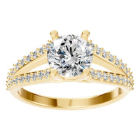 RI-7623 Yellow Gold Ring SET - Front View