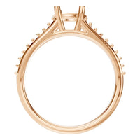 RI-7623 Rose Gold Ring UNSET - Top View