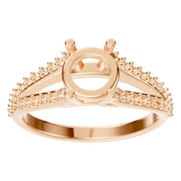 RI-7623 Rose Gold Ring UNSET - Front View