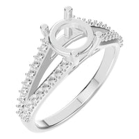 RI-7623 White Gold Ring UNSET - Main View