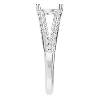 RI-7623 White Gold Ring UNSET - Side View
