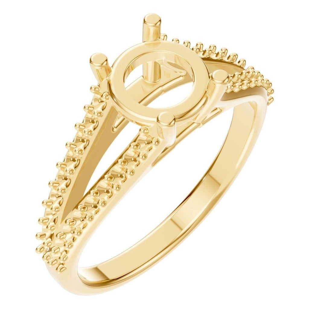 RI-7623 Yellow Gold Ring UNSET - Main View