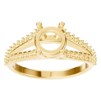 RI-7623 Yellow Gold Ring UNSET - Front View