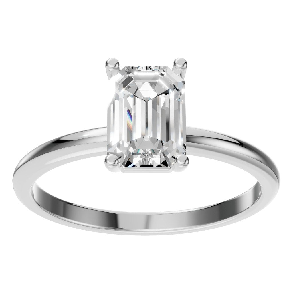 RI-7657 White Gold Ring SET - Front View