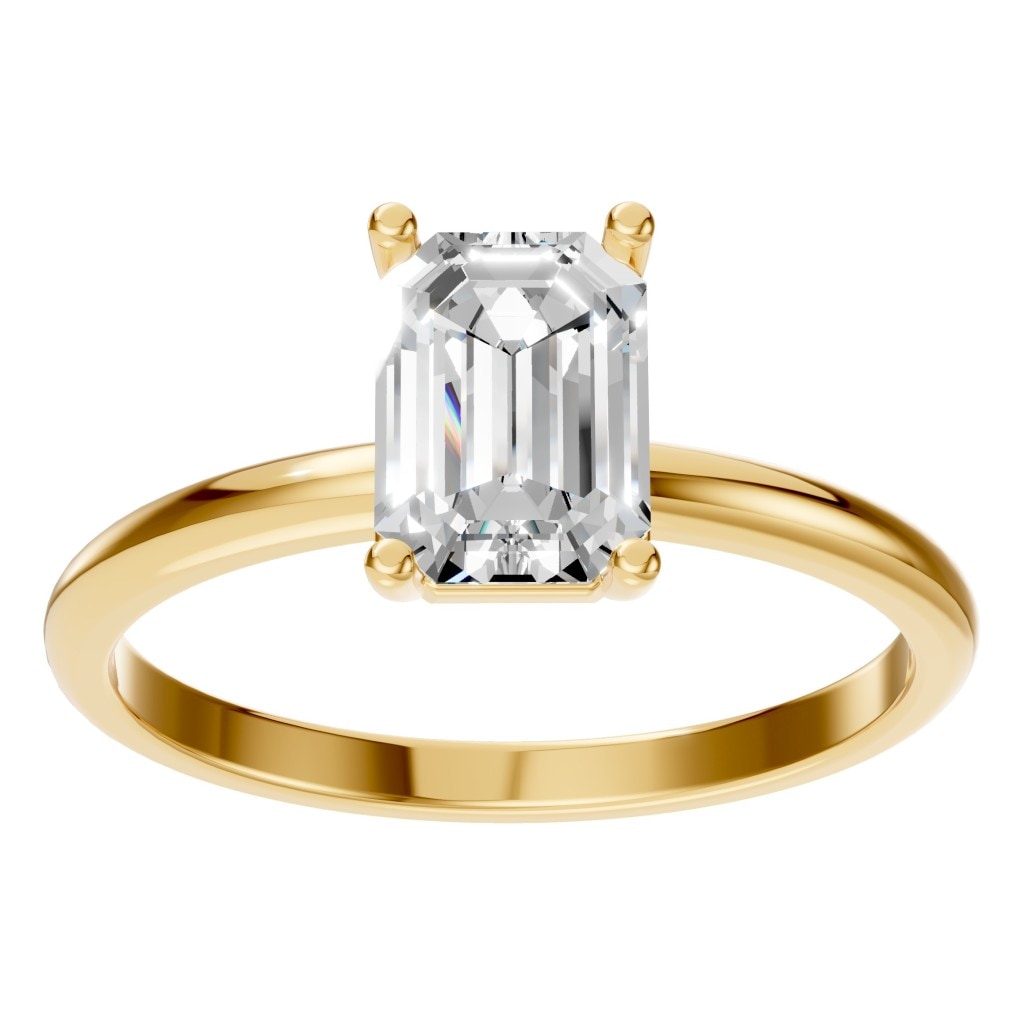 RI-7657 Yellow Gold Ring SET - Front View