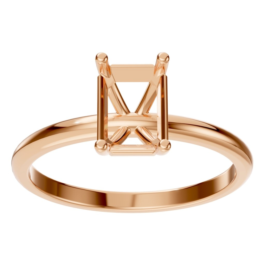 RI-7657 Rose Gold Ring UNSET - Front View