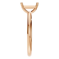 RI-7657 Rose Gold Ring UNSET - Side View