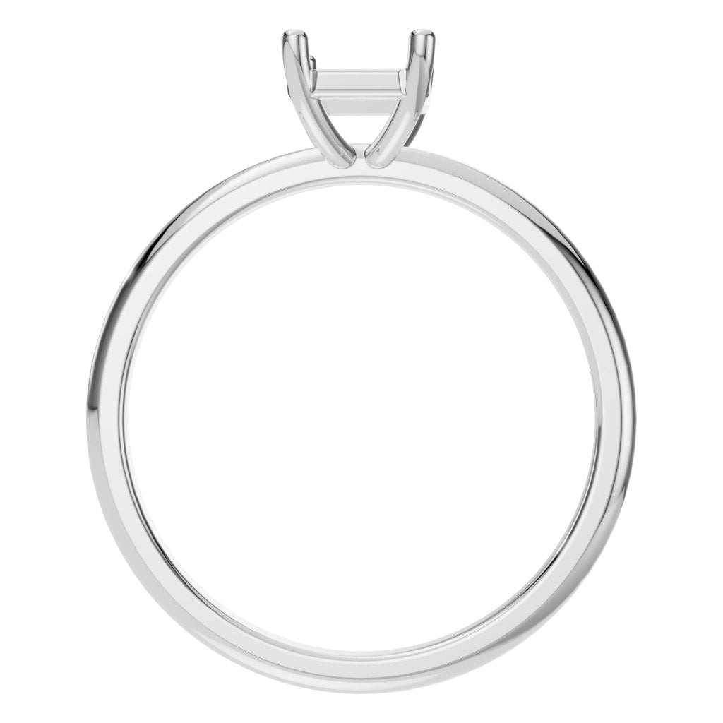 RI-7657 White Gold Ring UNSET - Top View