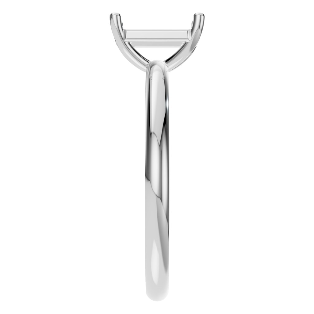 RI-7657 White Gold Ring UNSET - Side View