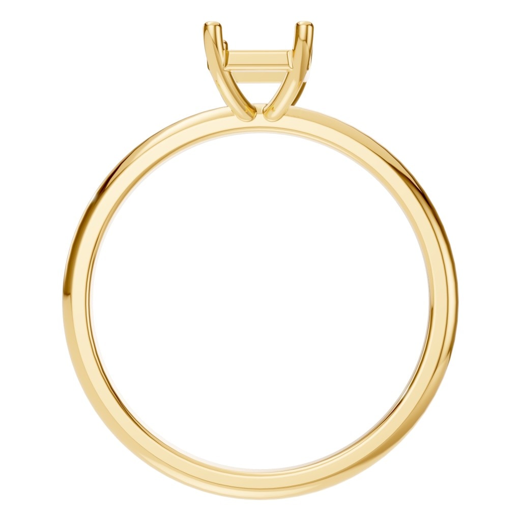 RI-7657 Yellow Gold Ring UNSET - Top View