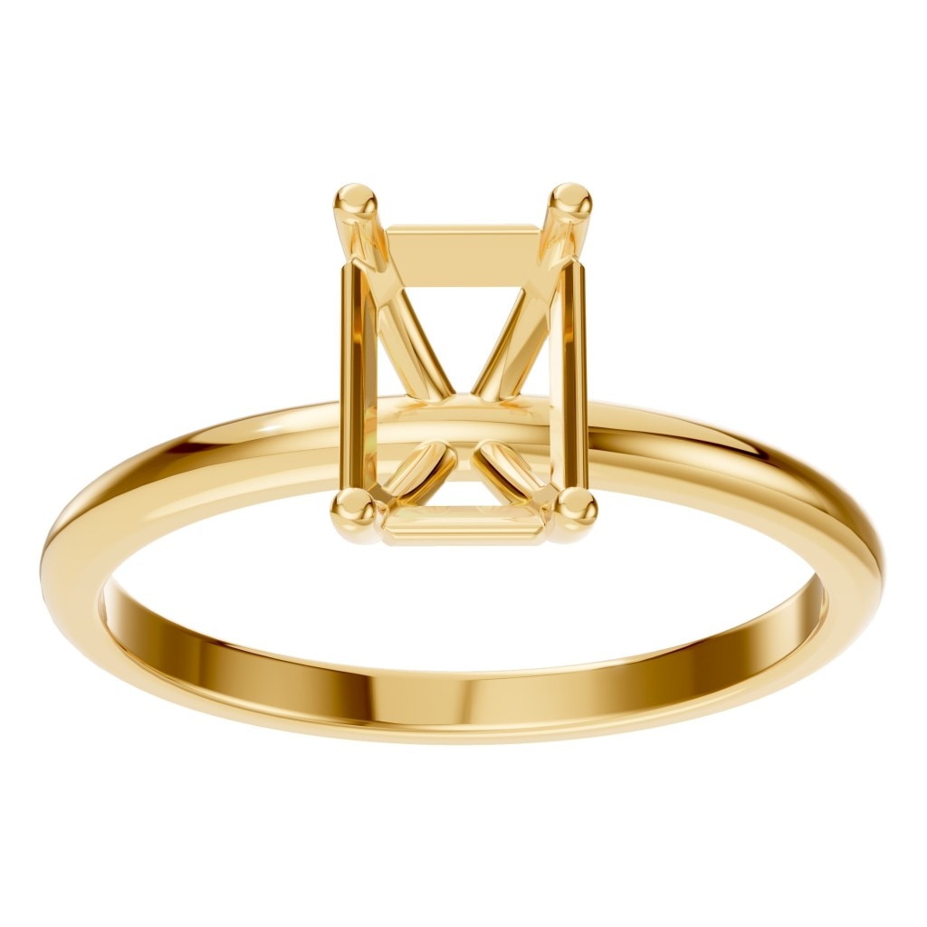 RI-7657 Yellow Gold Ring UNSET - Front View
