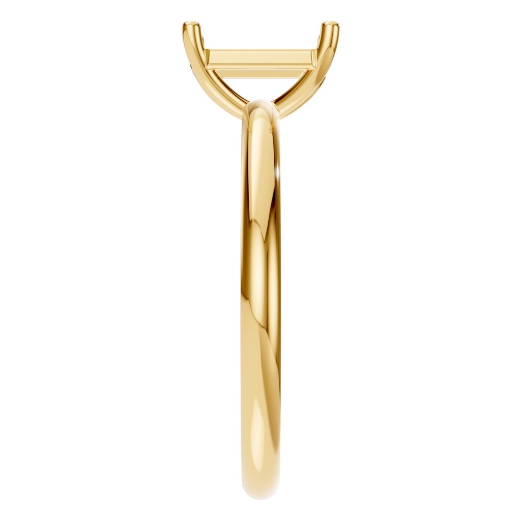 RI-7657 Yellow Gold Ring UNSET - Side View