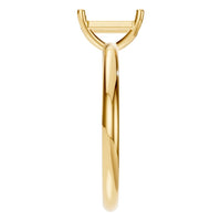RI-7657 Yellow Gold Ring UNSET - Side View