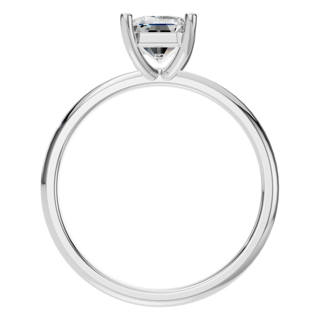 RI-7657 White Gold Ring SET - Top View