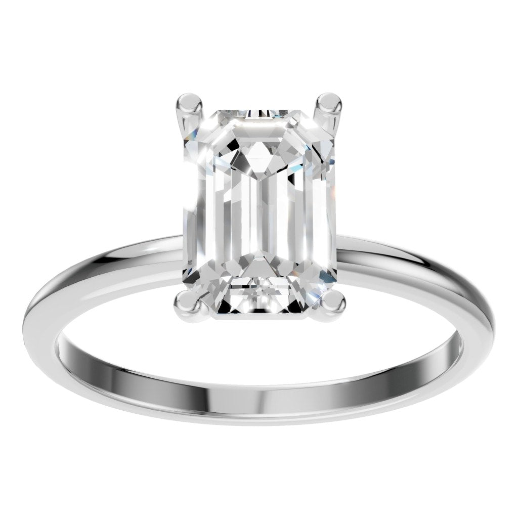 RI-7657 White Gold Ring SET - Front View