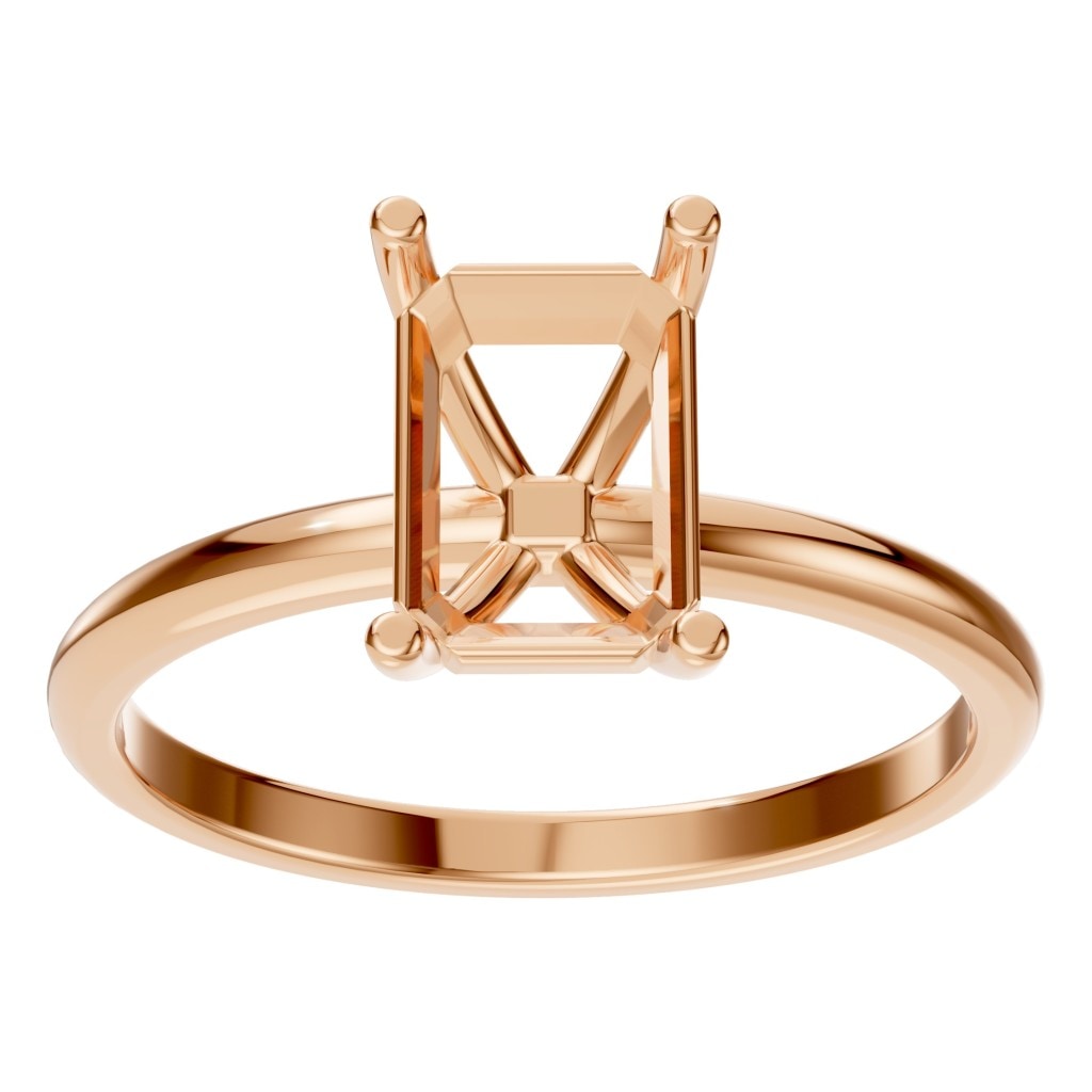 RI-7657 Rose Gold Ring UNSET - Front View