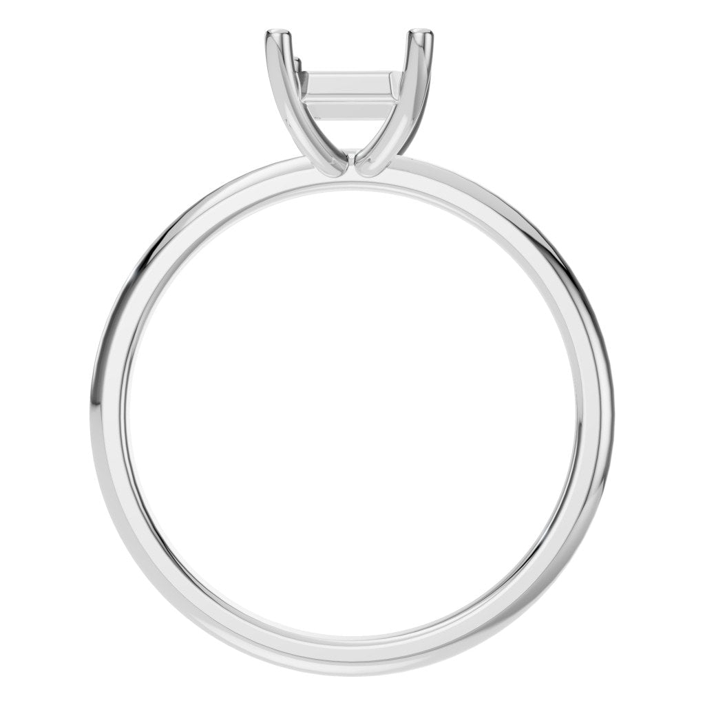RI-7657 White Gold Ring UNSET - Top View