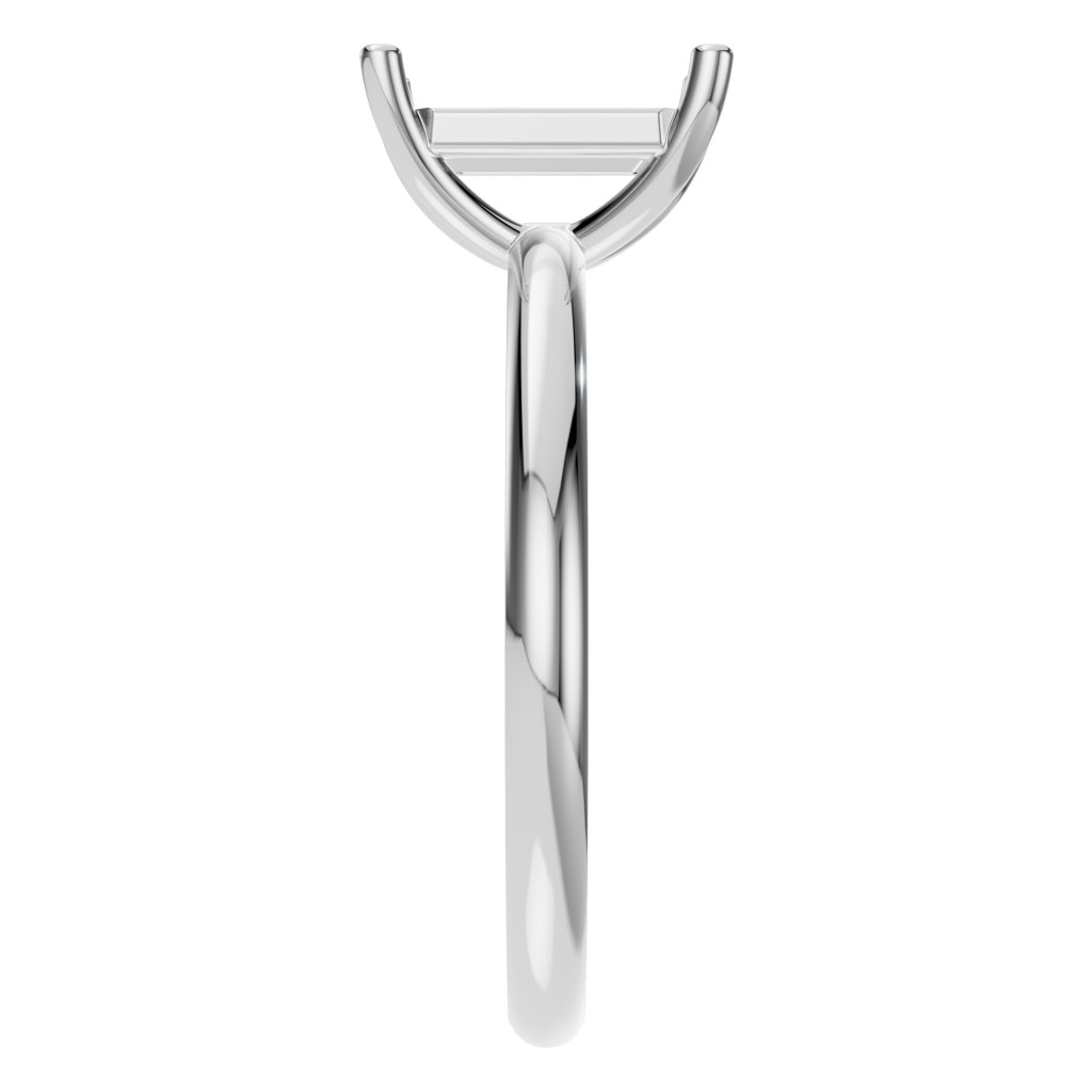 RI-7657 White Gold Ring UNSET - Side View