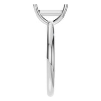 RI-7657 White Gold Ring UNSET - Side View