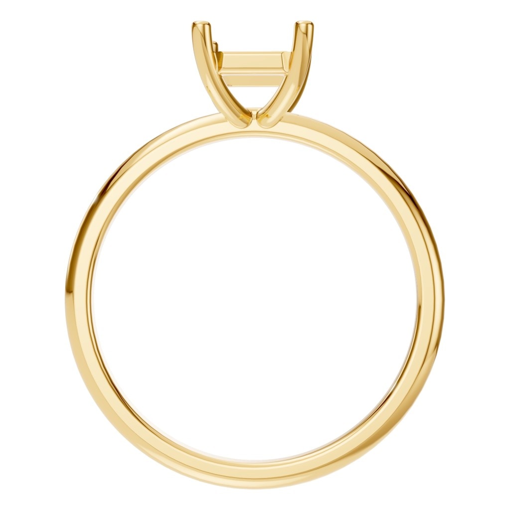 RI-7657 Yellow Gold Ring UNSET - Top View