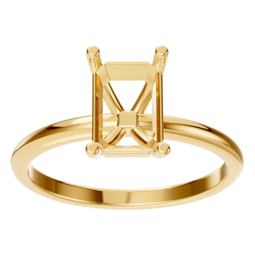 RI-7657 Yellow Gold Ring UNSET - Front View