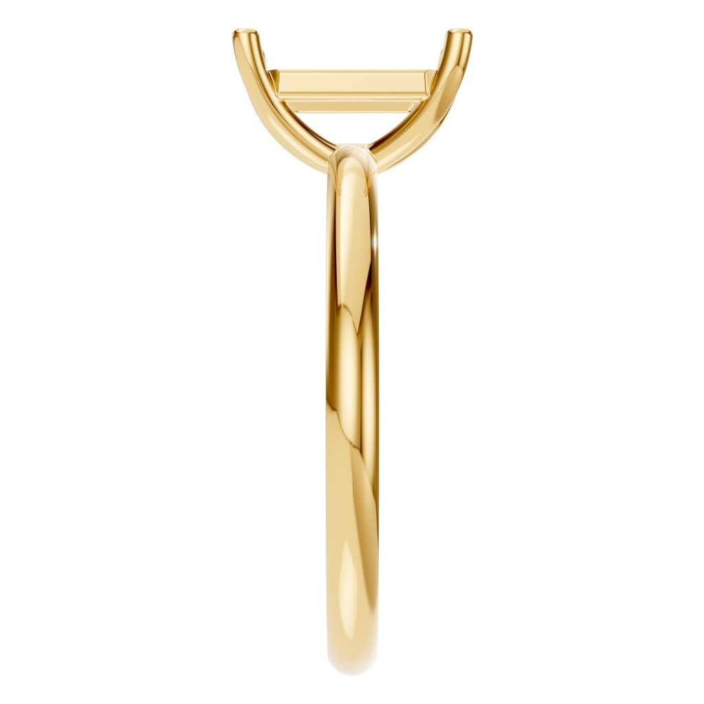 RI-7657 Yellow Gold Ring UNSET - Side View