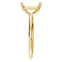 RI-7657 Yellow Gold Ring UNSET - Side View