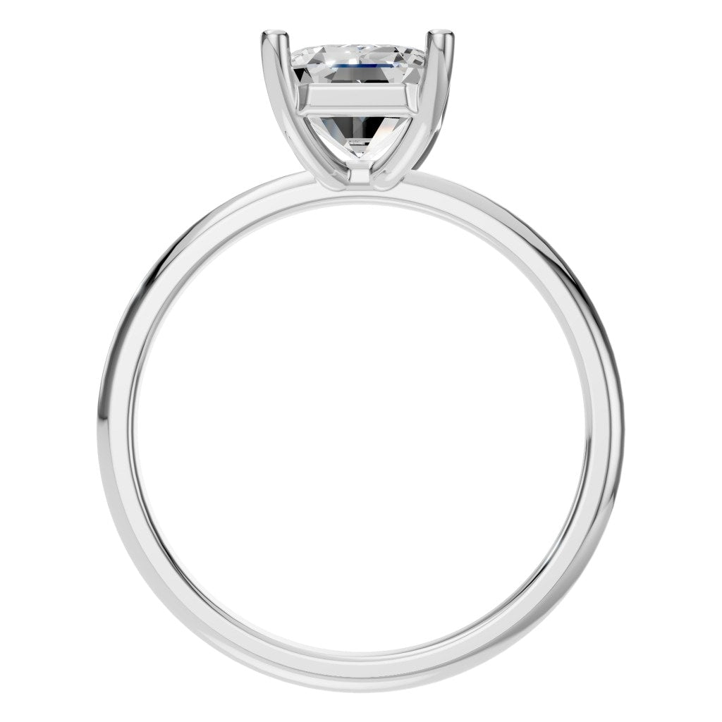 RI-7657 White Gold Ring SET - Top View